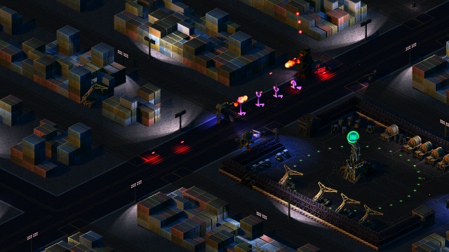Brigador cyberpunk mech game screenshot