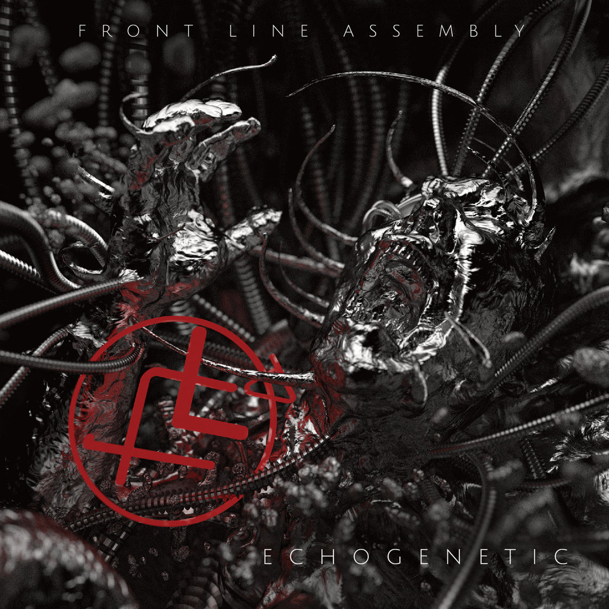 Echogenetic art by Dave McKean resembles a fusion between Tetsuo: The Iron Man and T2