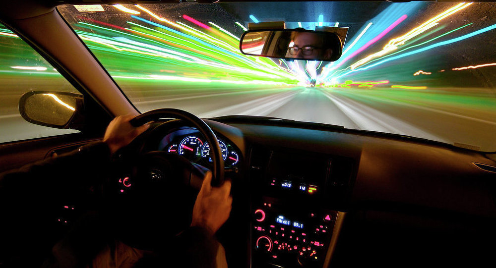 vehicle speeding on highway
