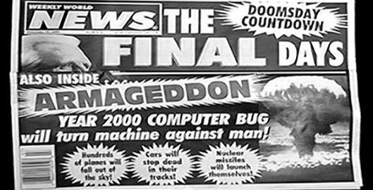 Front page of the infamous Weekly World News, circa 1999.